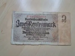 2 RENTENMARK RENTENBANK BERLIN DRITTES THIRD REICH WW2