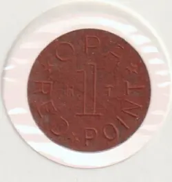 1944 US WWII OPA RED HT RATION TOKEN COLLECTIBLE WW2 COLLECTION OLD WAR COIN USA