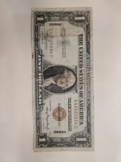 1935A HAWAII $1 SILVER CERTIFICATE BROWN SEAL WW2 NOTE