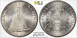 1936 AUSTRIA 5 SCHILLING SILVER PCGS MS61 KM 2853 RARE UNCIRCULATED COIN PRE WW2