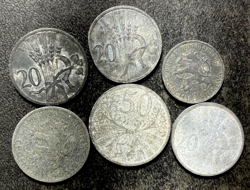 OLD BOHEMIA & MORAVIA COIN LOT - WW2 OCCUPATION COINS - RARE - LOT #O30