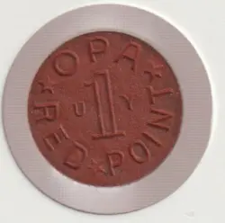 1944 US WWII OPA RED UY RATION TOKEN COLLECTIBLE WW2 COLLECTION OLD WAR COIN USA