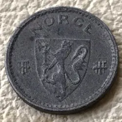 10 ØRE 1942 NORWEGEN 🇳🇴 HAAKON VII WW2 GERMAN OCCUPATION KM# 389