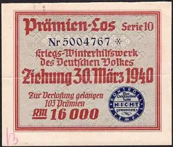 LOTTERY TICKET WINTERHILFSWERK