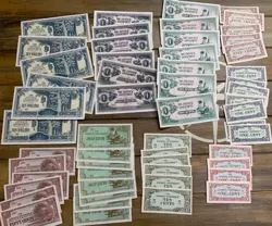 WW2 JAPANESE OCCUPATION CURRENCY BANKNOTES X  50 PLUS