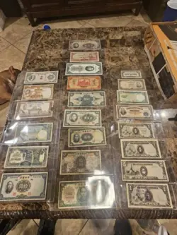 WW 2 LOT OF 6 PHILIPINES PAPER CURRENCY NOTES, JAPANESE OCCUPATION WWII 1941-43