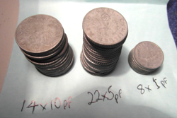 40 X GERMAN WW2 NAZI GERMANY 10,5,1  REICHSPFENNIG COINS