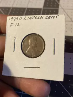 VINTAGE 1945 D LINCOLN CENT WHEAT PENNY WW2 ERA COIN