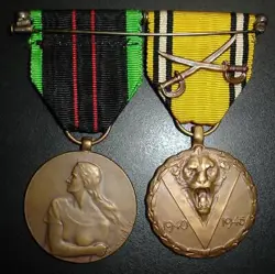 BELGIUM/ WW2 WAR  MEDALS 1940 -1945 / DECORATIONS MEDALS/ BRONZE MEDALS