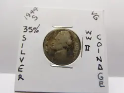 1944 S JEFFERSON WW 2 NICKEL 35% SILVER