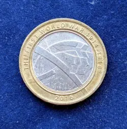 100TH ANNIVERSARY FIRST WORLD WAR 2 (TWO) POUND COIN 1914-1918 2016 £2 WW1