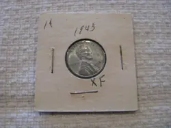 1943 1C LINCOLN CENT  WW2 STEEL PENNY