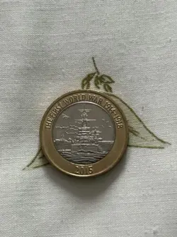 FIRST WORLD WAR £2 2 POUND COIN 2015 ROYAL NAVY HMS BELFAST SHIP