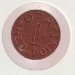 1944 US WWII OPA RED UV RATION TOKEN COLLECTIBLE WW2 COLLECTION OLD WAR COIN USA