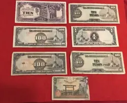 WORLD WAR 2 JAPANESE PAPER CURRENCY LOT A