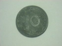 1940-A  GERMANY  10  REICHSPFENNIG COIN - WW2 NAZI ERA