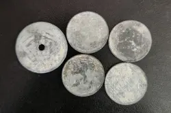 5 BELGIUM COINS WW2 WORLD COINS LOT#7