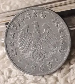 1943 , WW2  1 REICHSPFENNIG ~ GERMAN ~ WWII GERMANY ~  HEAVILY CIRCULATED ☆