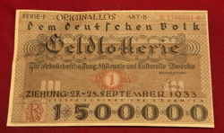 GELDLOTTERY LOTTERY TICKET WW2 WWII GERMAN THIRD REICH NAZI GERMANY