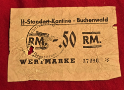 CAMP BUCHENWALD OFFICERS CURRENCY WW2 WWII GERMAN THIRD REICH NAZI GERMANY