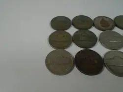 LOT OF 12--JEFFERSON NICKELS FROM 1942-1945--WW2 COINS (LOOK)