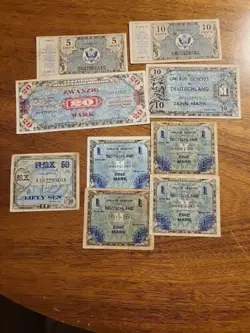 WW2 GERMAN OCCUPIED CURRENCY