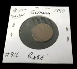 1940 WW2 GERMANY, ONE PFENNIGE, GERMAN PENNY XF