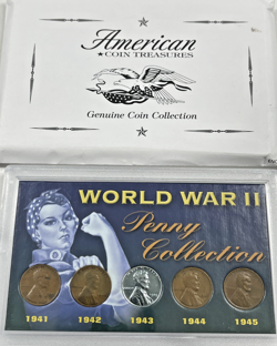WORLD WAR 2 PENNY COLLECTION SET 1941-1945