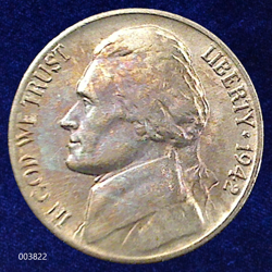 1942-D JEFFERSON NICKEL (RB, UNC/AU) SCARCE TYPE-1, PRE-WW2 ISSUE!