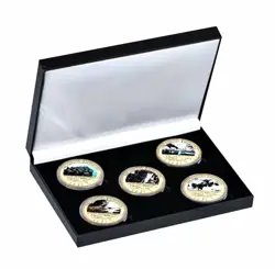 DUNKIRK EVACUATION - WORLD WAR 2 COINS - OPERATION DYNAMO - 5 GOLD PLATED COINS