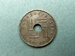 GERMANY THIRD REICH COIN, 10 REICHSPFENNIG 1940 A. WW2 ERA.