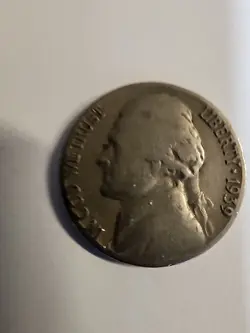 1939 JEFFERSON NICKEL NO MINT MARK PRE-WW2 SECOND YEAR MINTED