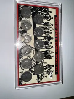 X11 WW2 SILVER JEFFERSON WAR NICKEL SEE IN CASE!! 35% SILVER