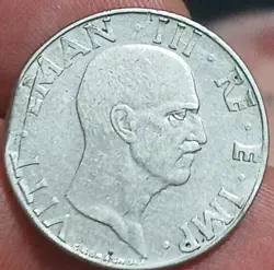 ITALY 50 CENT 1940 AS PICTURED. WARTIME COIN WW2