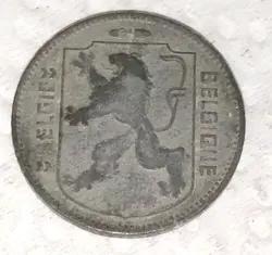BELGIUM 1 FRANC 1944 WW2