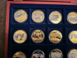 75TH ANNIVERSARY OF WW2 COIN SET IN PREMIUM WOODEN BOX MINT STUNNING