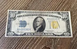 1934 A $10 NORTH AFRICA NOTE WORLD WAR 2 ISSUE