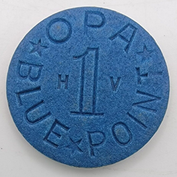 OPA BLUE POINT TOKEN H-V WAR RATION WW2 VINTAGE OLD COIN HV