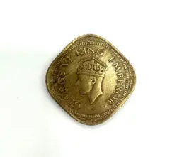 BRITISH INDIA 1944 (WW2 COIN) KING GEORGE VI 1/2 ANNA COIN