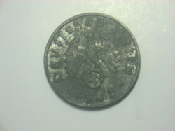 1942-D  GERMANY  1 REICHSPFENNIG COIN - WW2 NAZI ERA
