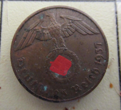 🧭 NAZI THIRD REICH - GERMAN WW2 2 PFENNIG COIN, 1937 A (AACHEN)