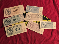 CONCENTRATION CAMP TEREZIN THERESIENSTADT CURRENCY NOTES   BAND WW2 WWII GERMAN