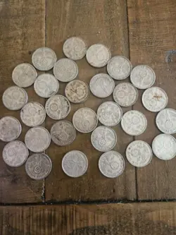 THIRD REICH WW2 GERMAN 2 REICHSMARK SILVER COIN (29 COINS)