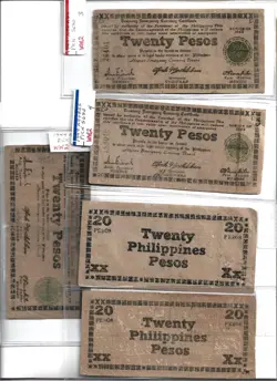 WW2 PHILIPPINE GUERILLA NOTES FROM  NEGROS  IN KODAR HOLDERS