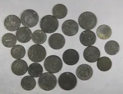 (24) WORLD WAR 2 WWII GERMAN GERMANY THIRD REICH COINS 1, 5, & 10 PFENNIG