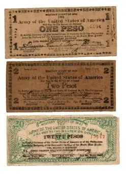 1943 PHILIPPINES NEGROS SCRIPT MILITARY DISTRICT EMERGENCY BANKNOTES WW2 MONEY