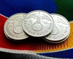 GERMANY 1939 B 5 MARK WW2 GERMAN SILVER COIN THIRD REICH  REICHSMARK