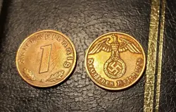 1938 WW2 THIRD REICH 1  REICHSPFENNIG  'TYPE A'  BRONZE