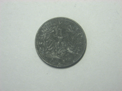 1943-A  GERMANY  10 REICHSPFENNIG COIN - WW2 NAZI ERA