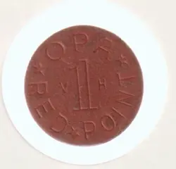 1944 US WWII OPA RED VH RATION TOKEN COLLECTIBLE WW2 COLLECTION OLD WAR COIN USA